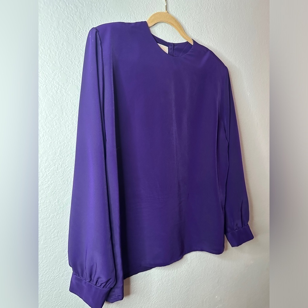 Vintage Sophisticates By Pendleton Purple Blouse Women’s Size 16 - Picture 2 of 10